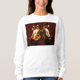 SlipperyJoes jul utan skjorta män rygg mot rygg T Shirt