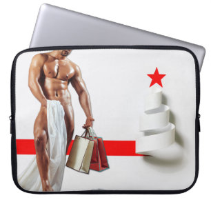 SlipperyJoes julhandel vitt pappersspira Laptop Fodral