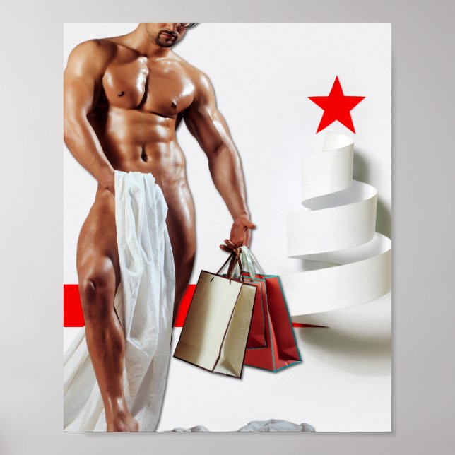 SlipperyJoe's julhandel vitt pappersspira Poster (Framsidan)