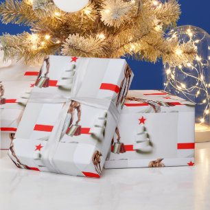 SlipperyJoe's julhandel vitt pappersspira Presentpapper
