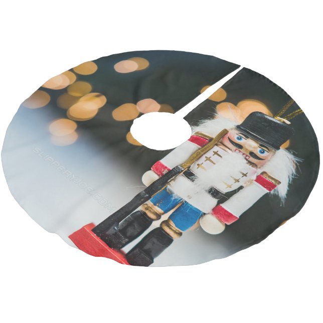 SlipperyJoes julklassiska nötknäppare-ornament Julgransmatta Borstad Polyester (Vinklad)