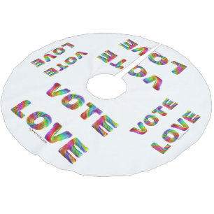 SlipperyJoes kärlek jämlikhet gay pride ger L. Julgransmatta Borstad Polyester