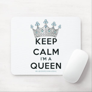 SlipperyJoe's keep calm drottning polerat silver k Musmatta