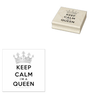 SlipperyJoe's keep calm drottning polerat silver k Stämpel