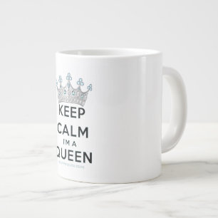 SlipperyJoe's keep calm drottning polerat silverkr Jumbo Mugg