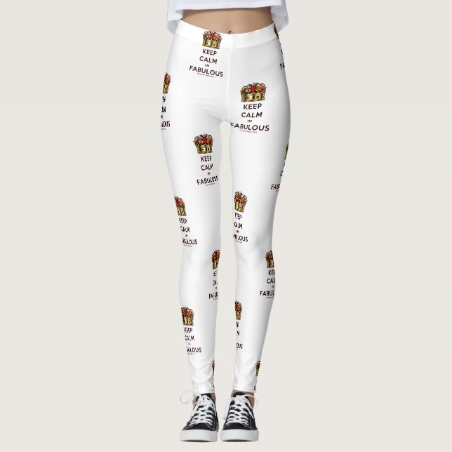 SlipperyJoe's keep calm fantastisk gyllene krona r Leggings (Framsida)