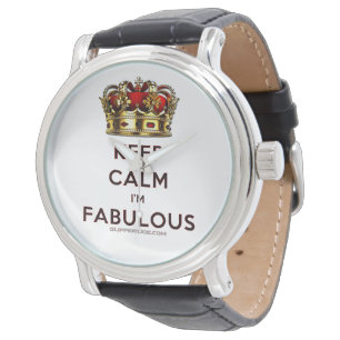 SlipperyJoe's keep calm fantastiska gyllene krona  Armbandsur