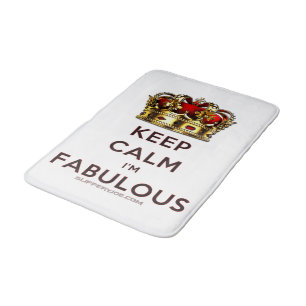 SlipperyJoe's keep calm fantastiska gyllene krona Badrumsmatta