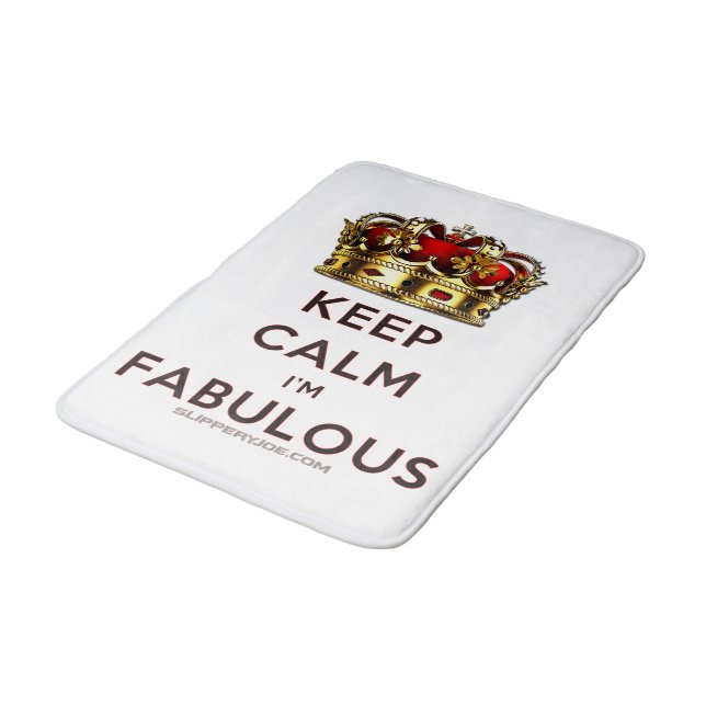 SlipperyJoe's keep calm fantastiska gyllene krona  Badrumsmatta (Vinklad)