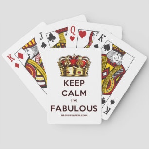 SlipperyJoe's keep calm fantastiska gyllene krona Casinokort