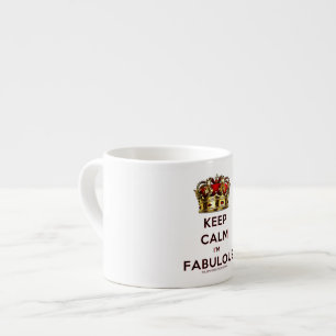 SlipperyJoe's keep calm fantastiska gyllene krona Espressomugg
