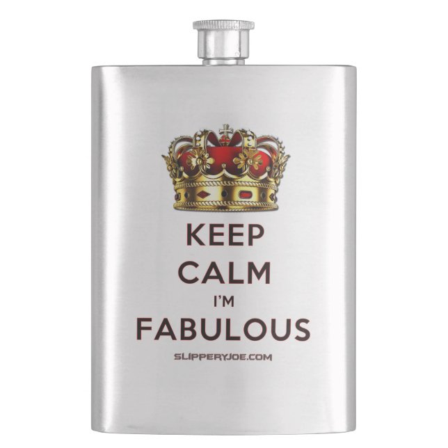SlipperyJoe's keep calm fantastiska gyllene krona  Fickplunta (Framsidan)