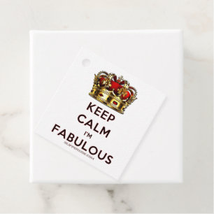 SlipperyJoe's keep calm fantastiska gyllene krona Gåvor Etiketter