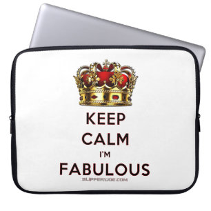 SlipperyJoe's keep calm fantastiska gyllene krona Laptop Fodral
