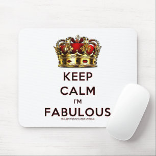 SlipperyJoe's keep calm fantastiska gyllene krona Musmatta