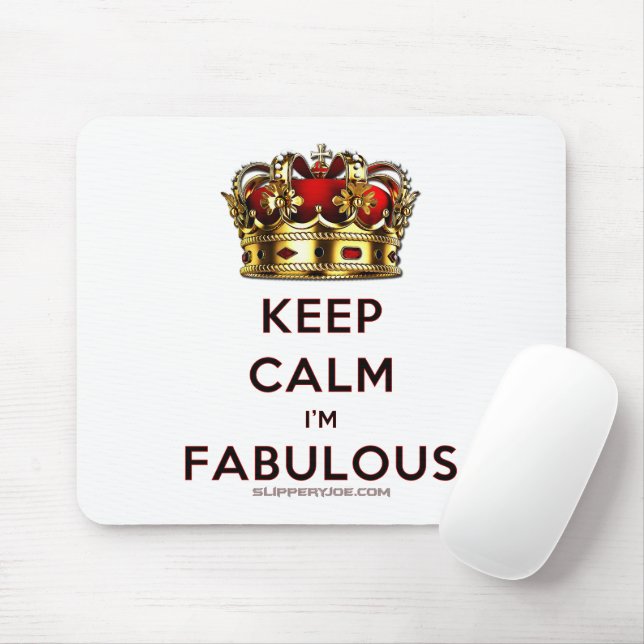 SlipperyJoe's keep calm fantastiska gyllene krona  Musmatta (Med mus)