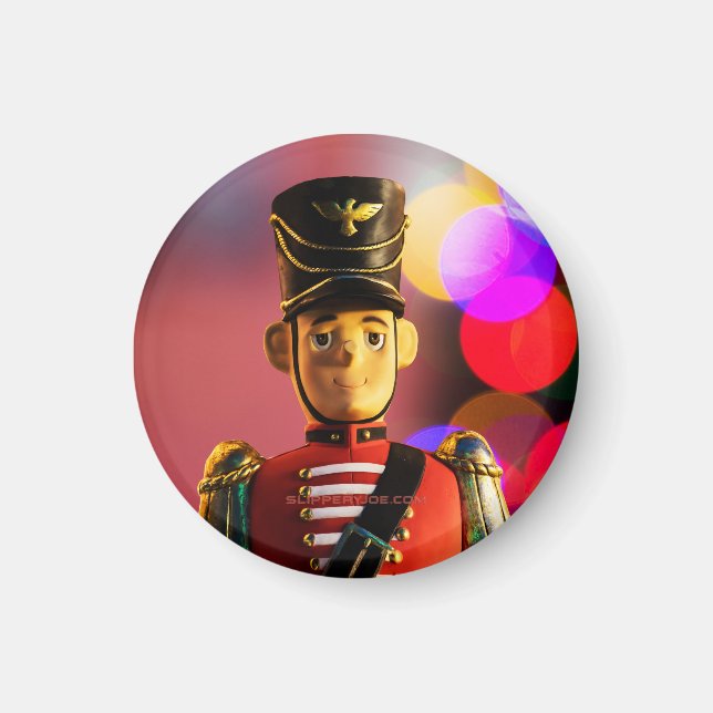 SlipperyJoes klassiska julgranstsoldat vän Magnet (Framsidan)