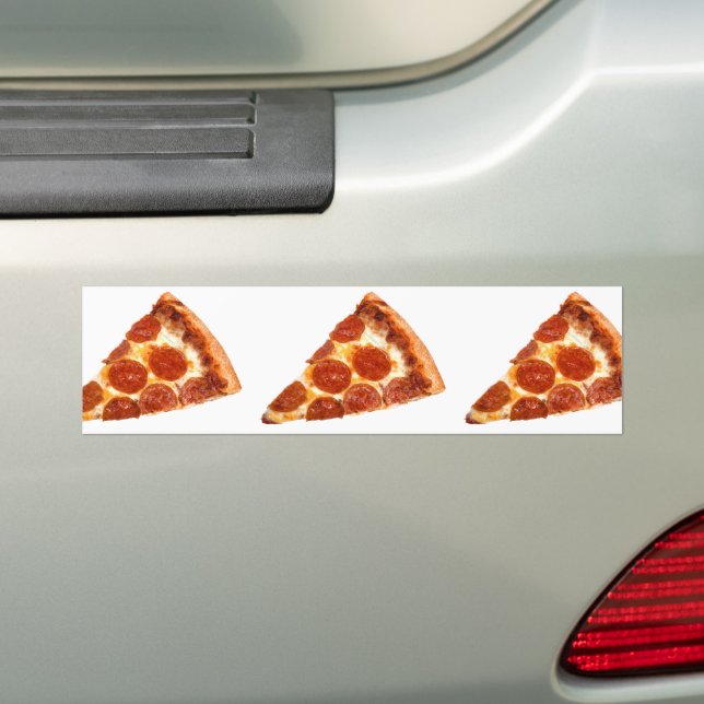 SlipperyJoes klassiska pepparoni-pizzabit smält Bildekal (På Bil)