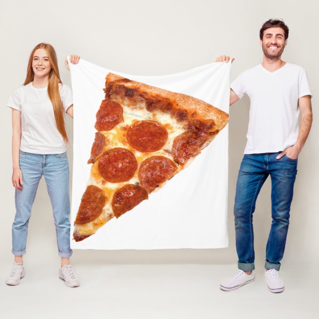 SlipperyJoes klassiska pepparonipizzabit smält Fleecefilt (På plats)