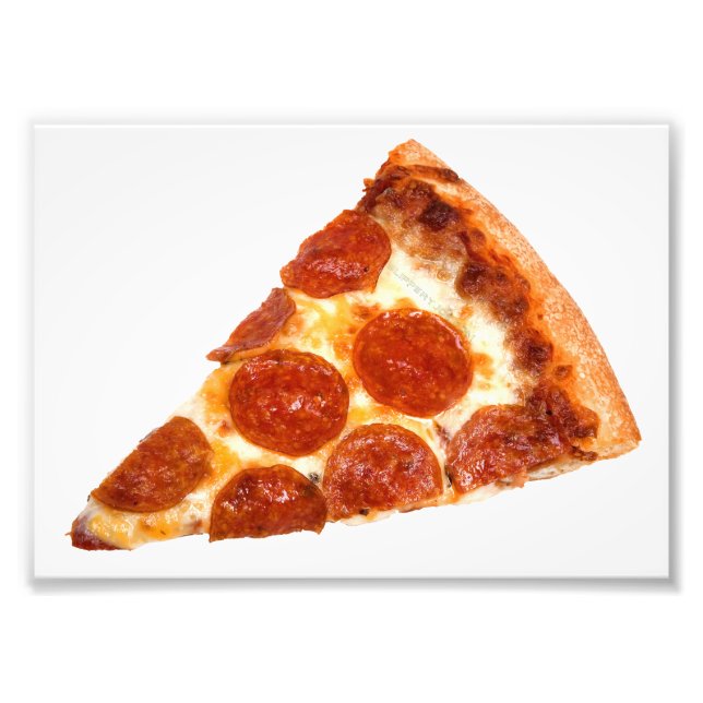 SlipperyJoe's klassiska pepperoni-pizzabagesegment Fototryck (Framsidan)