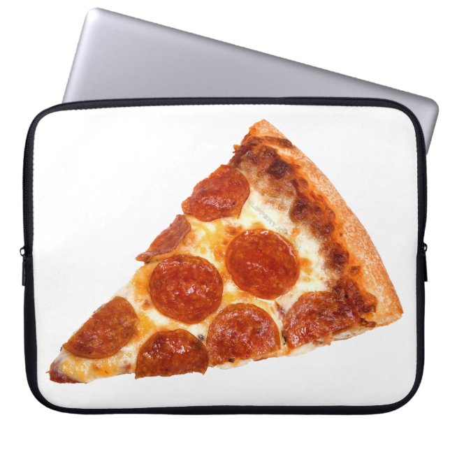 SlipperyJoe's klassiska pepperoni-pizzabagesegment Laptop Fodral (Framsidan)