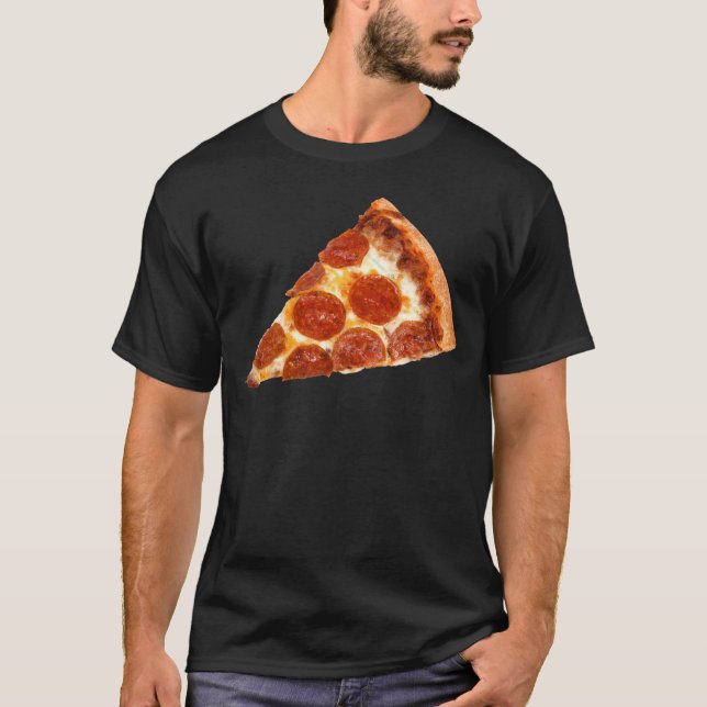 SlipperyJoe's klassiska pepperoni-pizzabagesegment T Shirt (Framsida)
