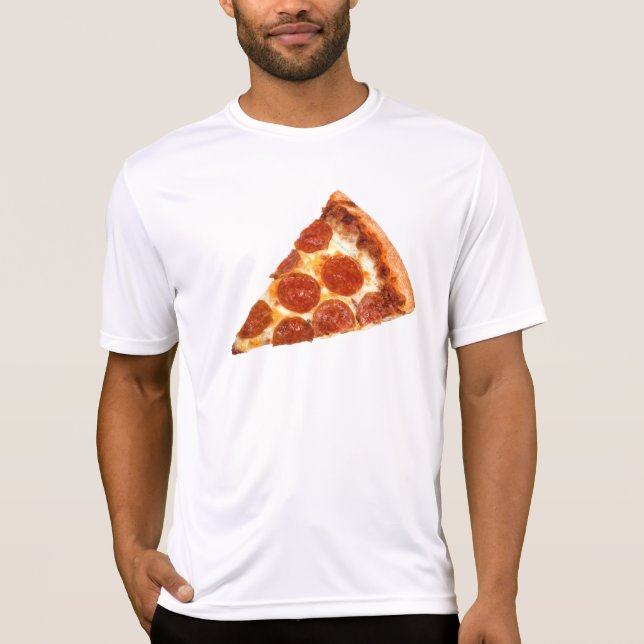 SlipperyJoe's klassiska pepperoni-pizzabagesegment T Shirt (Framsida)
