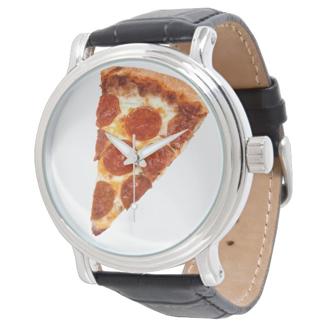 SlipperyJoe's klassiska pepperonipizzabit smält Armbandsur (Vinklad)