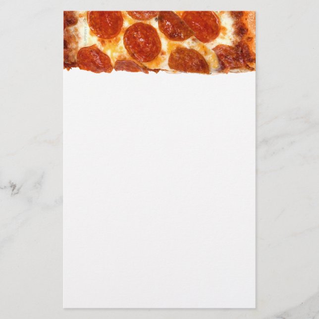 SlipperyJoes klassiska pepperonipizzabit smält Brevpapper (Framsida)