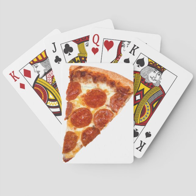 SlipperyJoes klassiska pepperonipizzabit smält Casinokort (Baksidan)
