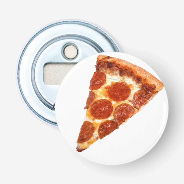 SlipperyJoes klassiska pepperonipizzabit smält Flasköppnare (Framsidan)