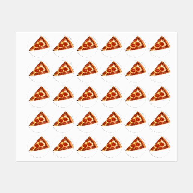 SlipperyJoes klassiska pepperonipizzabit smält Klistermärke (Ark)