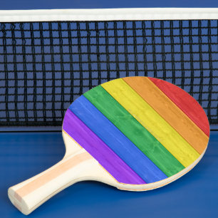 SlipperyJoe's klassiska regnbåge taktilt handgjord Pingisracket