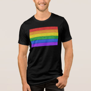 SlipperyJoe's klassiska regnbågs taktila handgjord T Shirt