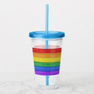 SlipperyJoe's klassiska regnbågs taktila handgjord Take Away Mugg