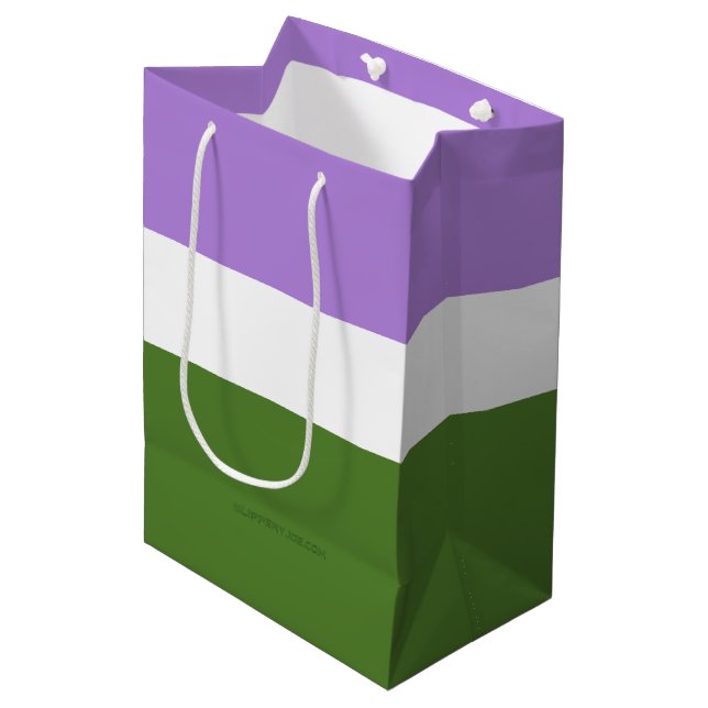 SlipperyJoe's könsneutrala prideflagga lavendelbla (Framsidan Vinklad)