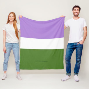 SlipperyJoe's könsneutrala prideflagga lavendelbla Fleecefilt
