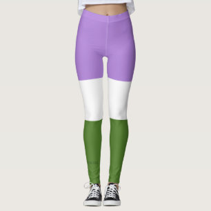 SlipperyJoe's könsneutrala prideflagga lavendelbla Leggings