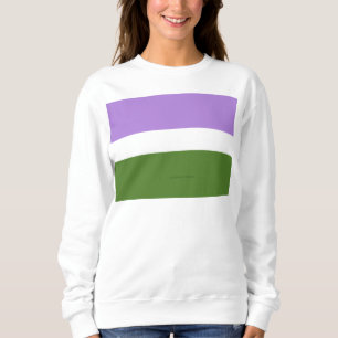 SlipperyJoe's könsneutrala prideflagga lavendelbla T Shirt