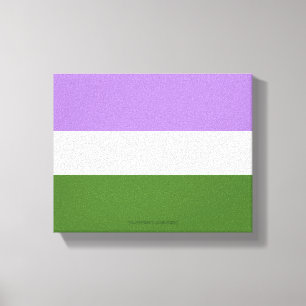 SlipperyJoe's könsneutrala prideflagga lila blandn Canvastryck