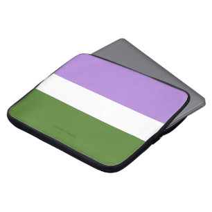 SlipperyJoe's könsneutrala stolthehetsflagga laven Laptop Fodral