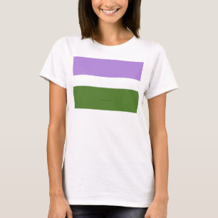 SlipperyJoe's könsneutrala stolthetsflagga lavende T Shirt
