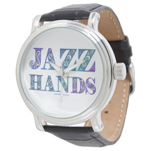 SlipperyJoes konstnärliga Jazz Händer vibrant färg Armbandsur
