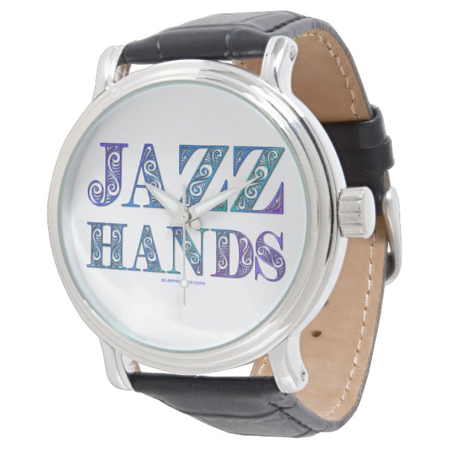 SlipperyJoes konstnärliga Jazz Händer vibrant färg Armbandsur (Vinklad)