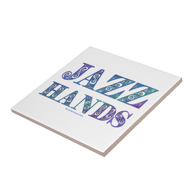 SlipperyJoes konstnärliga Jazz Händer vibrant färg Kakelplatta (Sidan)