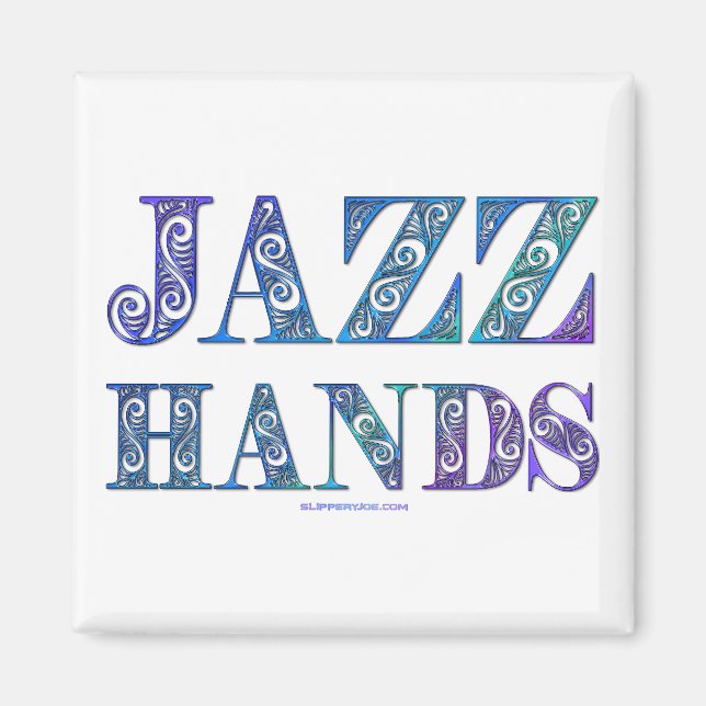 SlipperyJoes konstnärliga Jazz Händer vibrant färg Magnet (Framsidan)