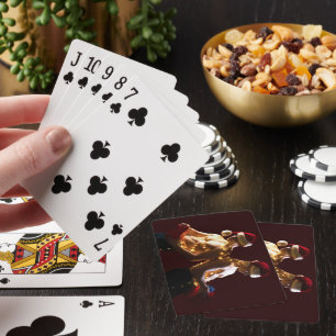 SlipperyJoes konstnärliga jul utan skjorta män hol Casinokort
