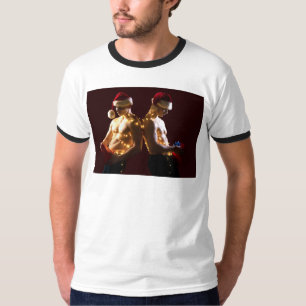 SlipperyJoes konstnärliga julskjortor utan manar a T Shirt