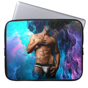 SlipperyJoes konstnärliga man underkläder gaypri Laptop Fodral