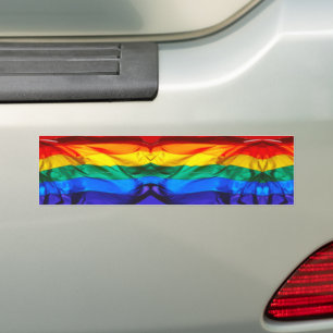 SlipperyJoes konstnärliga Wave Gay pride Flagga-pr Bildekal